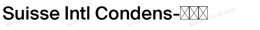 Suisse Intl Condens字体转换
